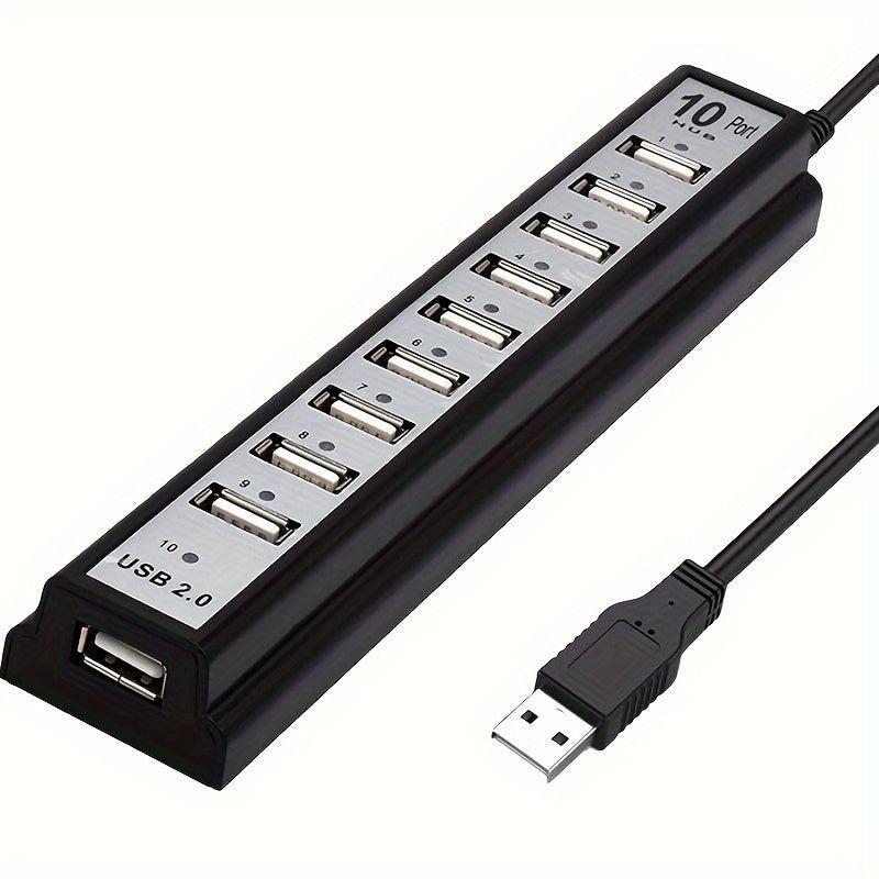10-Port USB Hub Compatible for PS5/PS4/Xbox/PC/Mac - USB- External USB Adapter with 10 Individual Ports, USB- (No External Power Required), Fast Charging & Data Transfer, Compatible with USB Devices (Laptops, Keyboards, Mice) - Buy online at  Vibe In Cart.