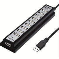 10-Port USB Hub Compatible for PS5/PS4/Xbox/PC/Mac - USB- External USB Adapter with 10 Individual Ports, USB- (No External Power Required), Fast Charging & Data Transfer, Compatible with USB Devices (Laptops, Keyboards, Mice) - Buy online at  Vibe In Cart.
