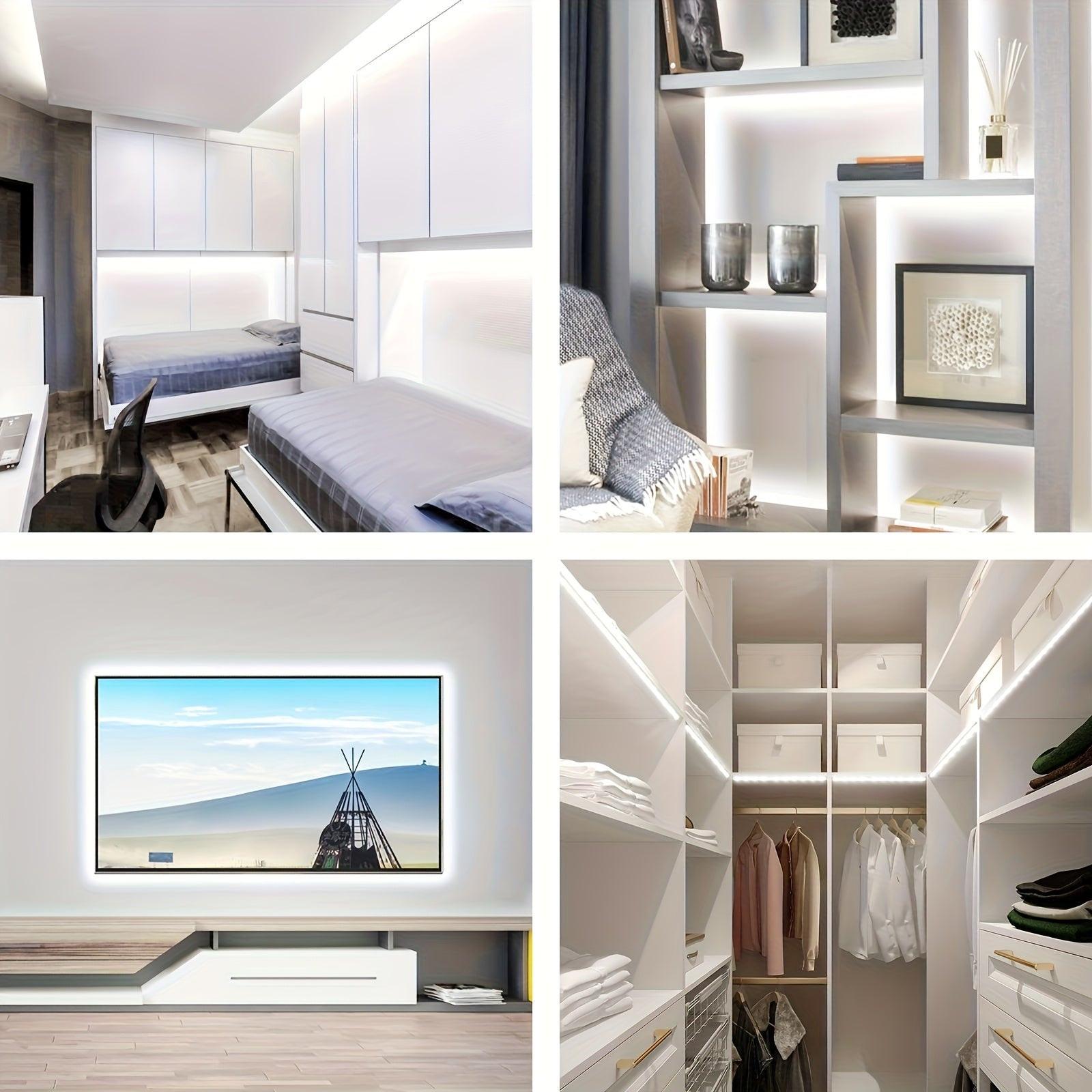 USB LED Lights, White LED Light Strips, TV Backlight USB LED Lights, Powered by USB, 5V, USB Lighting Fixtures, Computer Accessories, Online Switch LED Light Strips, Indoor Bedroom Home Decor for Living Rooms, Halloween, Chri - Buy online at  Vibe In Cart.