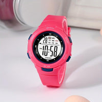 Kids Fashionable Sports Watch | 30m Water Resistance, Glow-in-the-Dark, Digital Display, Rubber Strap, Plastic Case, Button Battery, White Dial - Ideal for Boys and Girls, Perfect for School Supplies - Buy online at  Vibe In Cart.
