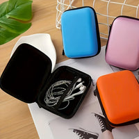 1pc Multifunctional Faux Leather Tech Accessory Organizer with Mesh Pocket, Portable Durable Travel Case for Multiple Devices Charging Cables and Earphones, Coin and Jewelry Box - No Battery - Buy online at  Vibe In Cart.