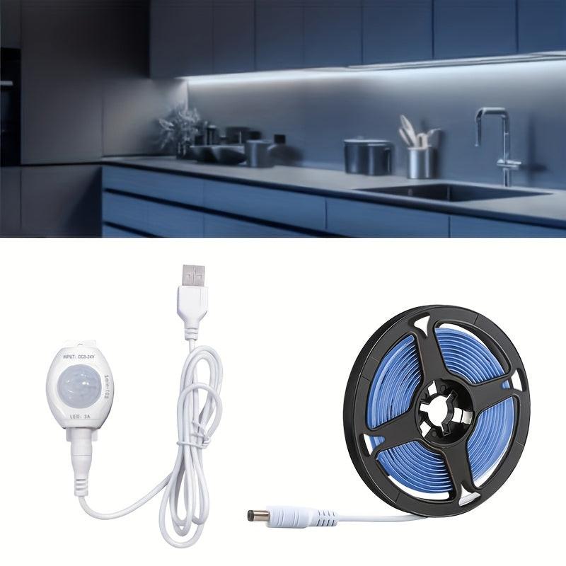16.4 Feet LED Motion Sensor Light Strip - USB Powered, Self-Adhesive, Floating Bed Light Strip, Flexible White Light Suitable for Bed Edges, Mirrors, Cabinets, And Stairs. - Buy online at  Vibe In Cart.