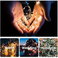[USB Fairy String Lights] 1pc 20/50/100 LED USB Fairy Lights | Copper Wire String Lights, Warm White Multicolor White | Home, Bedroom, Wedding, Christmas, Holiday, Halloween Decorations - Buy online at  Vibe In Cart.
