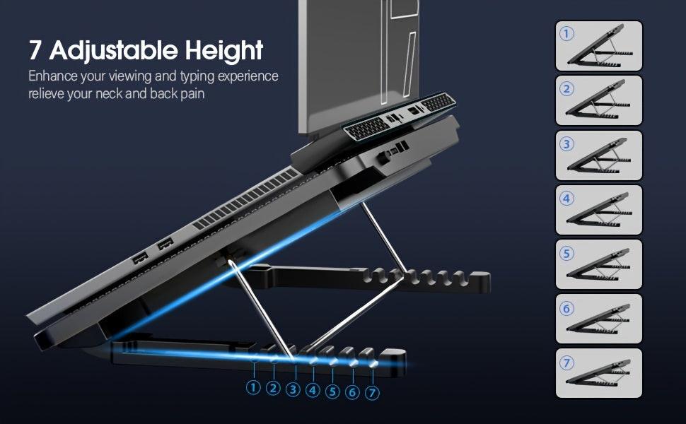 Cooling Pad for Laptops, Featuring 6 Silent LED Fans, Designed for 15.6 to 17-Inch Laptops. This Portable, Ultra-Slim Cooling Stand Is USB Powered And Includes a Switch to Control Fan Speed. - Buy online at  Vibe In Cart.