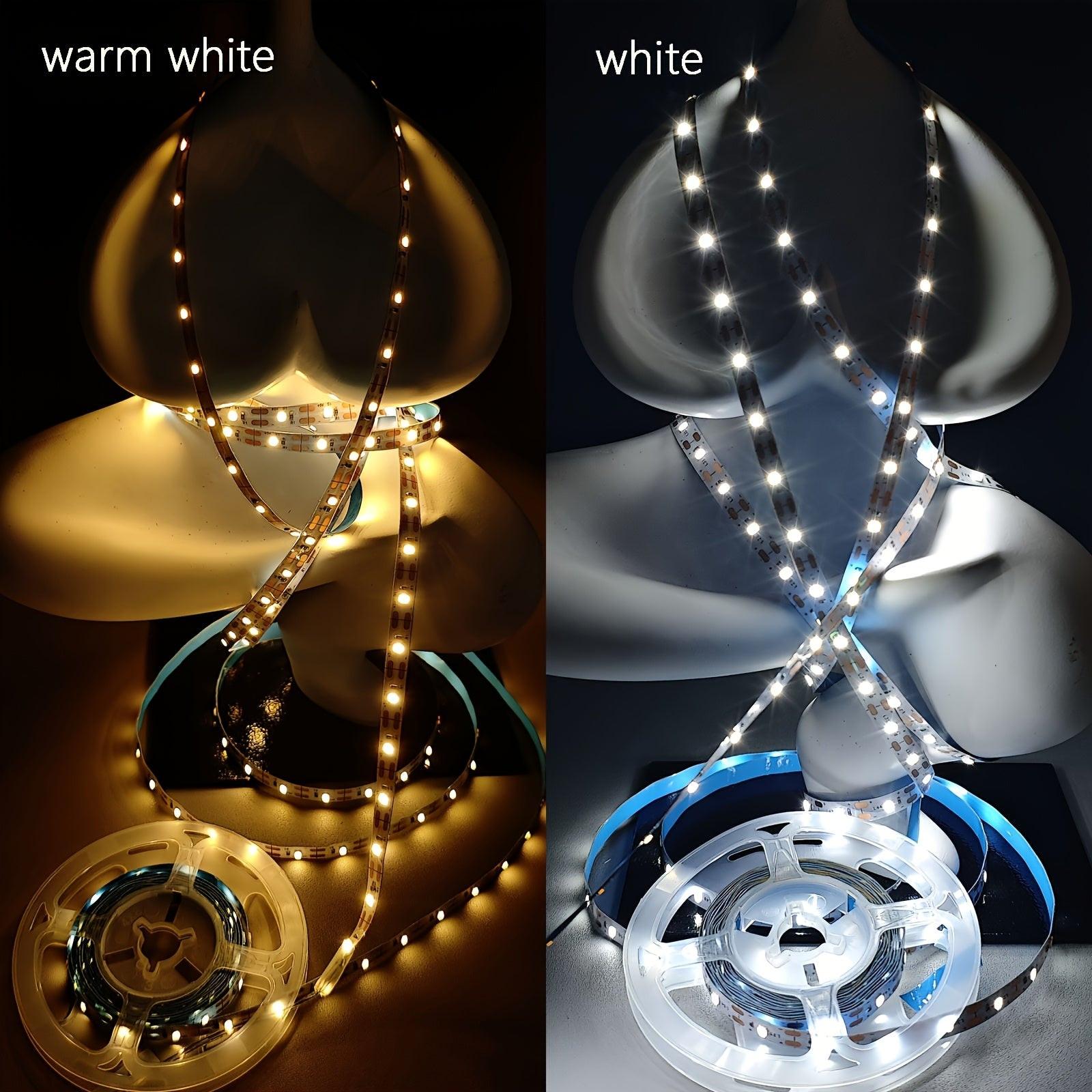 USB LED Lights, White LED Light Strips, TV Backlight USB LED Lights, Powered by USB, 5V, USB Lighting Fixtures, Computer Accessories, Online Switch LED Light Strips, Indoor Bedroom Home Decor for Living Rooms, Halloween, Chri - Buy online at  Vibe In Cart.