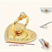 [360° Rotating | Durable] 360° Rotating Heart-Shaped Honeycomb Phone Stand | Foldable Adjustable Height, Durable Metal, Ergonomic Design | Hands-Free Viewing, Compatible with Most Phones, Car Mount, Decorative Accessory - Buy online at  Vibe In Cart.