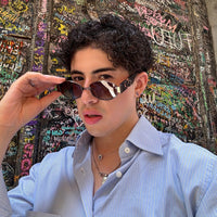 Vintage Oval Narrow Frame Sunglasses for Women and Men, Hexagonal Golden Metal Sunglasses with UV Protection - Buy online at  Vibe In Cart.