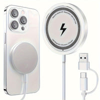 1pc Fast charging Fast-Charging Magnetic Wireless Charger 15W Pad for iPhone 16/15/14/13/12/11, Pro Max/Mini5W Samsung S24/S23/S23/S23 Ultra/S22/S22+/S22 U & for Airpods - Dual Input USB-C/A, Compatible, with Intelligent Over - Buy online at  Vibe In Cart.