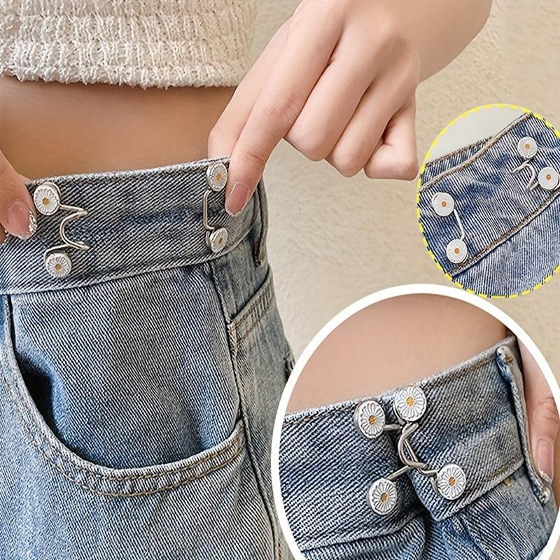 [Adjustable Buckle Belt] Light Blue Denim Adjustable No-Hole Waist Buckle Belt | Floral Decorative Removable Jean Fixer for Women, Casual Street Style, Perfect for Weekend or Daily Wear, Jean Belt Replacement - Buy online at  Vibe In Cart.