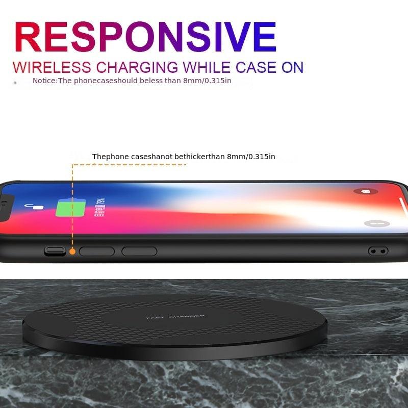 Upgraded Fast Wireless Charger, Compatible with iPhone 17/16/15/14/13/12/11/8 Series, S25/S24/S23/S22/S21/S20/S10/S9/S8/S7/S6 Series, 20/10/9/8/5 Series, Slim Design for Bedside & Office Desk - Buy online at  Vibe In Cart.