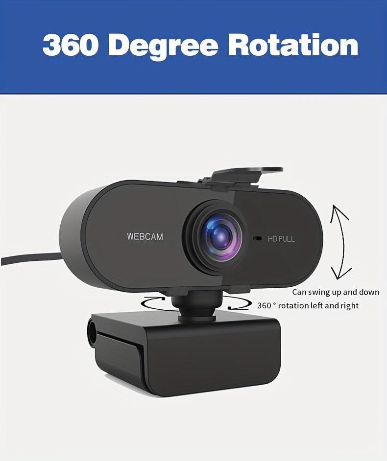1080P Full HD Webcam with Built-In Microphone, Plug And Play, Privacy Cover, Stand, Suitable for Meetings, Game Streaming, Voice Calls, Online Classes, And Home Office Use, High-Definition Video, Easy Installation, Computer C - Buy online at  Vibe In Cart.