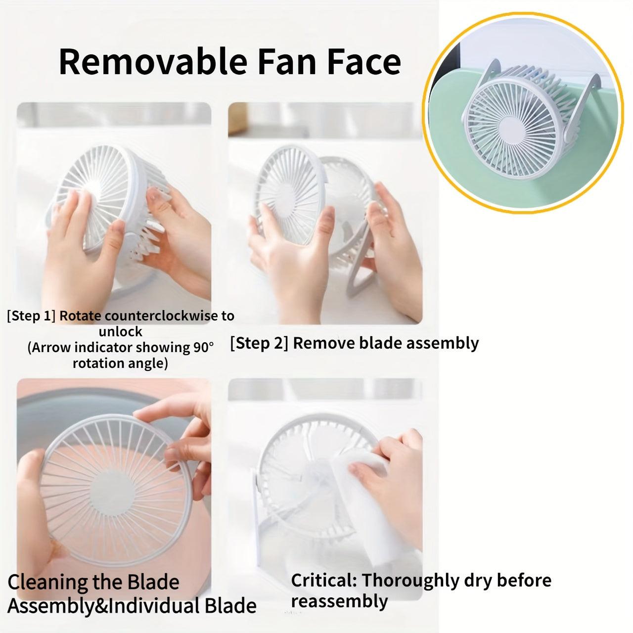 5-inch USB desktop fan, portable mini plug-in home gift small fan, very suitable for bedroom, office, kitchen, camping, etc - Buy online at  Vibe In Cart.