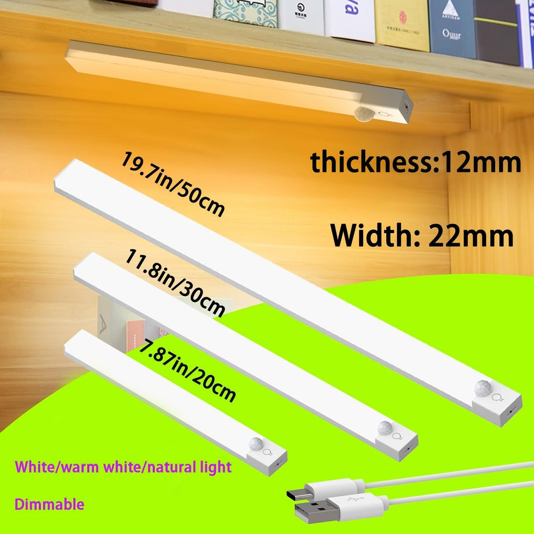 LED Motion-Activated Light with Three Temperature Settings, Infinitely Adjustable Brightness, Rechargeable Via USB, 360° Panoramic Detection, Ideal for Wardrobes, Bedrooms, Staircases, And Music Rooms As a Night Light. - Buy online at  Vibe In Cart.