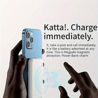 Ultra-Thin Magnetic Power Bank, 12900mAh Wireless Portable Charger, Wired 20W Fast Charging Battery Pack, Compatible with Magsafe, for iPhone 17/16/15/14/13/12 Series for SamSung for Android, Comes with USB C Charging Cable - Buy online at  Vibe In Cart.