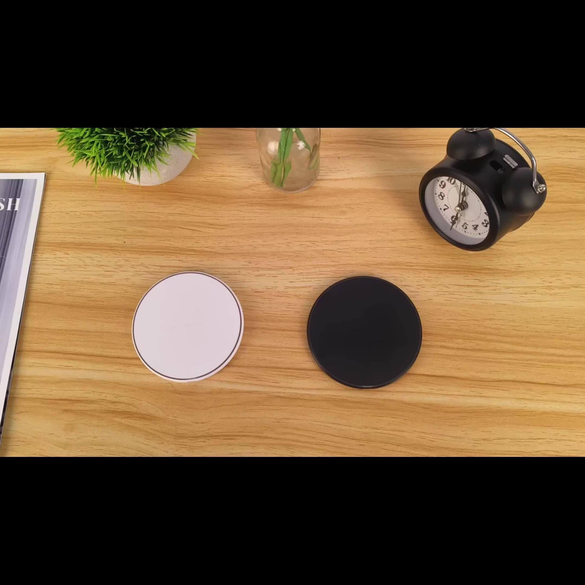 Round Wireless Charger Stand, 15W Fast Charging Dock Phone Charger, Adaptive LED Wireless Charging Station for iPhone17 16 15 14 13 12 11 9 8 XR, Samsung S25 S23 S22 S21 S10 S9, for Airpods 3/2/Pro - Buy online at  Vibe In Cart.