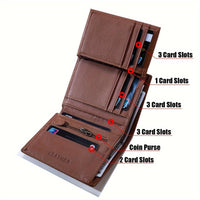 [Genuine Leather Card Holder] Genuine Leather Vintage Thin Vertical Short ID Credit Card Holder Wallet | 1pc for Men & Women, Solid Color, Lining, Non-Braided - Ideal for Thanksgiving, Father's Day, Christmas, Valentine's Day - Buy online at  Vibe In Cart.