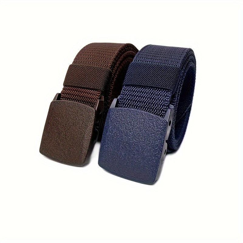 Allergy-Friendly Belts for Men & Women - Versatile Sports & Casual Wear Belts with Metal Buckles, Olive Green, Navy Blue, Black, and More Colors Available, Outdoor Cloth Belts | Adjustable Buckle Belt | Durable Material, Belt - Buy online at  Vibe In Cart.