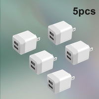 USB Wall Charger, Dual Port Quick Charger Plug Cube for iPhone 15 14 13 12 11 Pro Max 10 SE X 8 7 Plus Power Block Fast Charging Box Brick - Buy online at  Vibe In Cart.