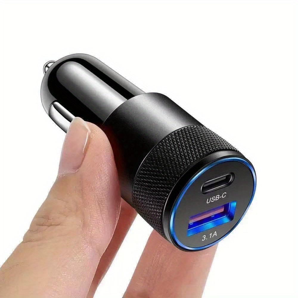 USB Car Charger PD Fast Charging Car Phone Charger with LED Ambient Light Compatible with for iphone, Android, Xiaomi, etc - Buy online at  Vibe In Cart.