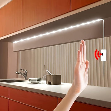 [USB-Powered LED Strip] LED Kitchen Backlight Strip with Motion Sensor | USB-Powered, Easy Waving ON/OFF Control, Double-Sided Tape Included, Ideal for TV and Appliance Lighting, Modern LED Strip, Durable Plastic Shade, Kitch - Buy online at  Vibe In Cart.