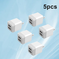 USB Wall Charger, Dual Port Quick Charger Plug Cube for iPhone 15 14 13 12 11 Pro Max 10 SE X 8 7 Plus Power Block Fast Charging Box Brick - Buy online at  Vibe In Cart.