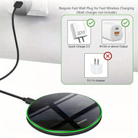 15W Wireless Charging Pad - Fast Charge Station for iPhone 16/15/14/13/12/11/XS,  S24/S23/S22 & Type-C Devices | USB-C 3.0 Connector, 36V Max Voltage No Battery Needed Easy Setup QuickCharge Technology Stylish Design - Buy online at  Vibe In Cart.