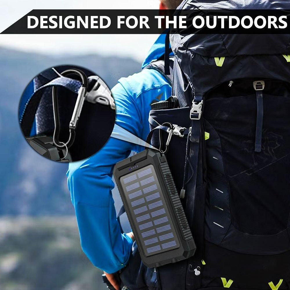 Solar Charger-40000mAh Solar Charger Power Bank -Portable Solar Phone Battery Panel Charger, QC3.0 Dual USB Port Battery Pack Charger Portable For All Cell Phones & Electronic Devices- Long Lasting, Travel Camping, LED Flashl - Buy online at  Vibe In Cart.