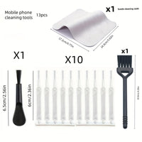 5/12/9/18pcs Phone & Computer Cleaning Kit with Charging Port/Speaker Hole Brush, Keyboard, Portable Mini Plunger for Smartphone, Tablet, Shower Head Unclogging - Plastic/Metal Device Maintenance Tool (Dust Plug & Cloth) - Buy online at  Vibe In Cart.