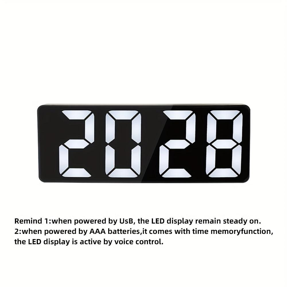 1pc Creative Mirror Digital Alarm Clock | LED Display, Temperature Time Date, USB Plug In, Silent, Portable, Ideal for Home Office Decoration, Perfect Gift for Christmas And Valentine'S Day - Buy online at  Vibe In Cart.