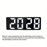 1pc Creative Mirror Digital Alarm Clock | LED Display, Temperature Time Date, USB Plug In, Silent, Portable, Ideal for Home Office Decoration, Perfect Gift for Christmas And Valentine'S Day - Buy online at  Vibe In Cart.