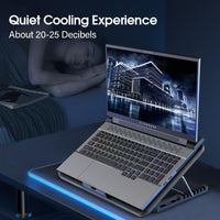 Cooling Pad for Laptops, Featuring 6 Silent LED Fans, Designed for 15.6 to 17-Inch Laptops. This Portable, Ultra-Slim Cooling Stand Is USB Powered And Includes a Switch to Control Fan Speed. - Buy online at  Vibe In Cart.