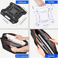 Portable Adjustable Laptop Stand - ABS Material, Height-Adjustable, Cooling Function, Rotatable Base for 13-15 Inch Laptops, Office Desk Accessory - Buy online at  Vibe In Cart.