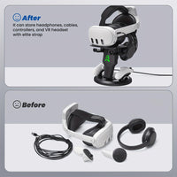Meta Quest 3s/Meta Quest3/Meta Quest 2/Rift/Pico Charging + Display Stand, Meta Quest 3 Controller Storage Stand + Meta Quest 2 Controller Hanging Rack, New VR Storage Stand in 2024, Type C Charging + RGB Charging Indication - Buy online at  Vibe In Cart.