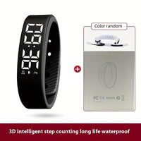 Unisex Digital Watch With Alarm, Pedometer, Timer, Luminous In White