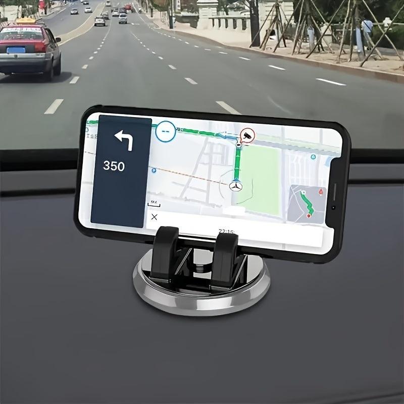 [Rotatable Car Phone Holder] 360-Degree Rotatable Universal ABS Dashboard Holder | Non-Slip Adjustable Car Phone Mount, GPS Navigation Accessory - Suitable for Car Electronics - Buy online at  Vibe In Cart.
