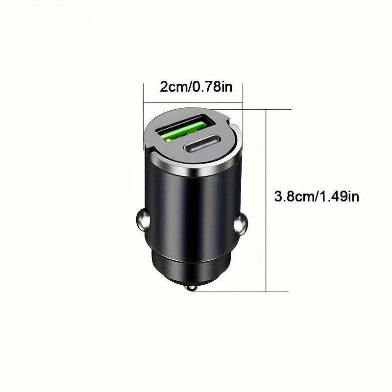 Dual-Port Mini USB Car Charger, Fast Charging, Metal Surface, Male to Female Connector, with Pull Ring Design, Suitable for Smartphones And Devices, Car Power Accessory, No Battery, Ideal for 11 Holiday Birthday Gifts. - Buy online at  Vibe In Cart.