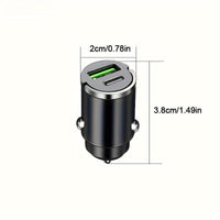 Dual-Port Mini USB Car Charger, Fast Charging, Metal Surface, Male to Female Connector, with Pull Ring Design, Suitable for Smartphones And Devices, Car Power Accessory, No Battery, Ideal for 11 Holiday Birthday Gifts. - Buy online at  Vibe In Cart.