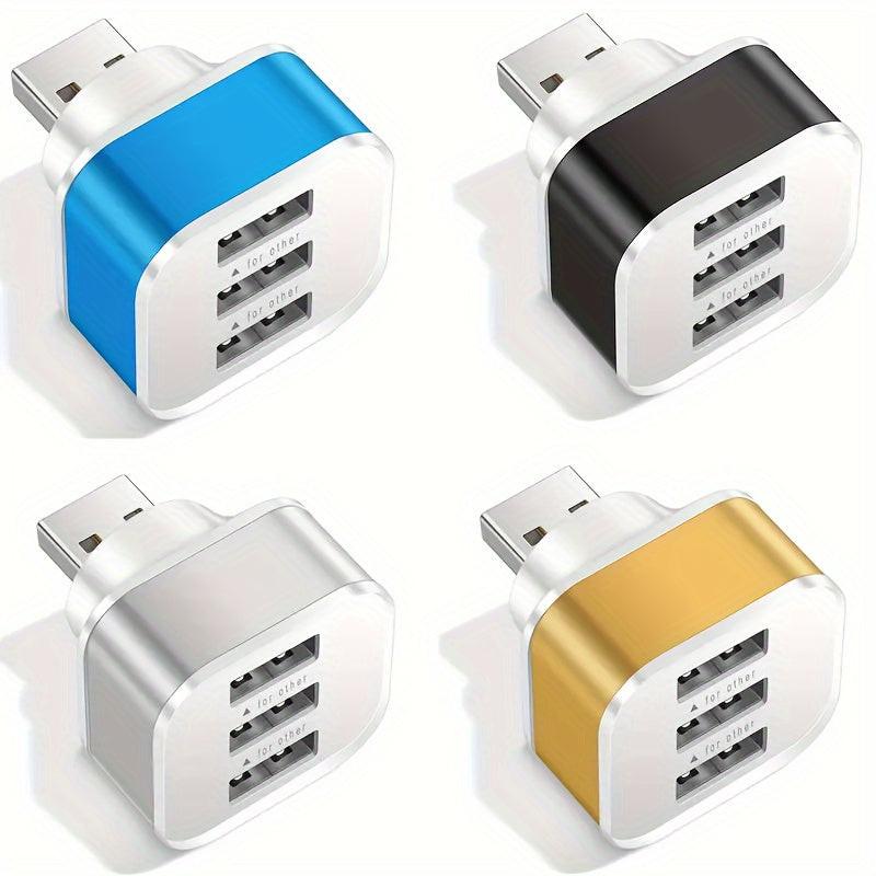 3-Port USB 2.0 Hub Splitter Adapter | Multi-Color Compact Charger Extender for Computers | Durable Plastic with Metallic Finish | Space-Saving Design | Ideal for Home & Office Use, USB Expansion Hub | Stylish Gadget Accessory - Buy online at  Vibe In Cart.