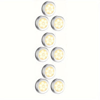Motion Sensor Puck Lights Available in Sets of 3, 6, 9, Or 12, These Battery-Operated LED Night Lights Are Perfect for Illuminating Stairs, Closets, And Under Cabinets. They Can Be Easily Stuck Anywhere in Your Home, Kitchen, - Buy online at  Vibe In Cart.