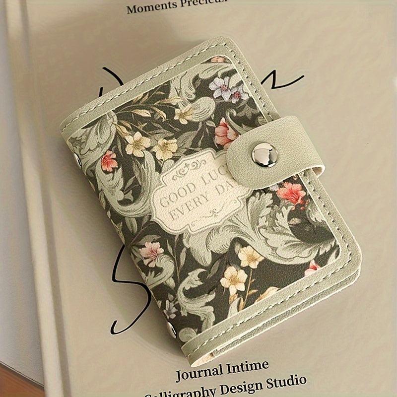 Women's Floral Credit Card Holder Wallet - Multi-Slot Organizer with Snap Closure, Compact ID & License Card Holder, Casual Chic Design for Everyday Use, Wallet Card Holder, Elegant Accessory, Durable Organizer - Buy online at  Vibe In Cart.
