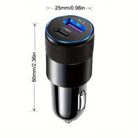USB Car Charger PD Fast Charging Car Phone Charger with LED Ambient Light Compatible with for iphone, Android, Xiaomi, etc - Buy online at  Vibe In Cart.