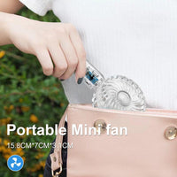 [USB Rechargeable] USB Rechargeable Mini Fan | 3-Speed Adjustable | Portable Handheld Fan | Indoor/Outdoor Travel | For Men & Women | Black | White - Buy online at  Vibe In Cart.