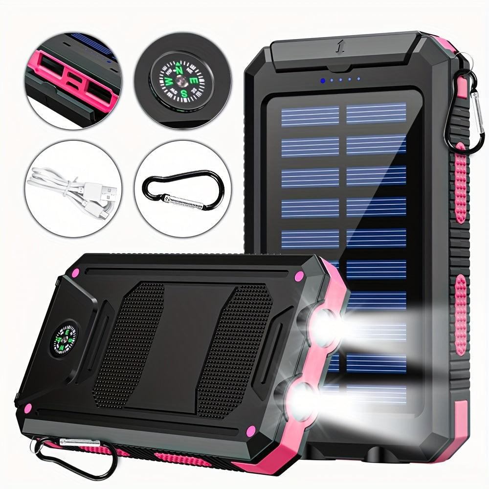 Portable Solar Power Bank 39800 mAh Dual USB Ports