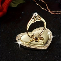 [360° Rotating | Durable] 360° Rotating Heart-Shaped Honeycomb Phone Stand | Foldable Adjustable Height, Durable Metal, Ergonomic Design | Hands-Free Viewing, Compatible with Most Phones, Car Mount, Decorative Accessory - Buy online at  Vibe In Cart.