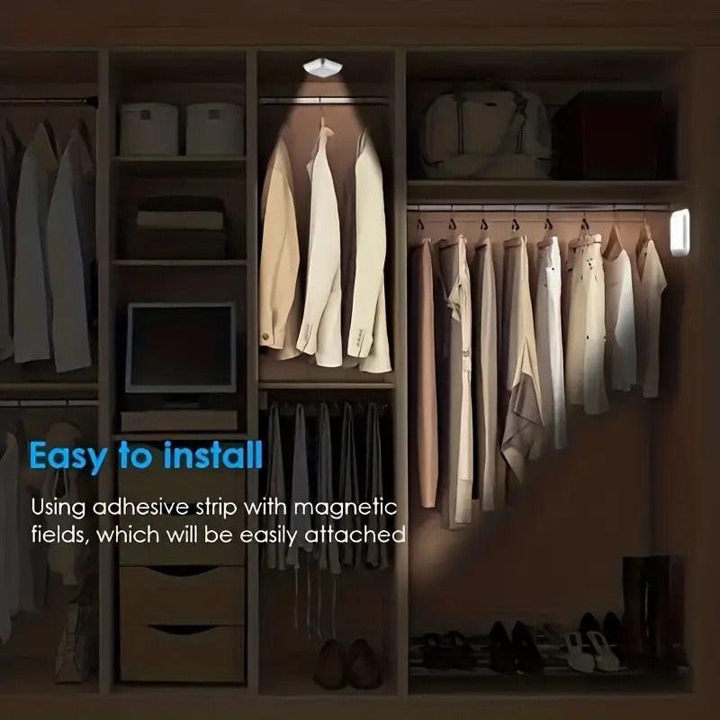 6-LED Motion Sensor Stair Wall Light, Wireless Night Light for Under Cabinet, IP44, for Corridor, Stairs, Closet, Kitchen - Indoor Use for Christmas, ≤36V, Includes Electronic Components (Batteries Not Included) - Buy online at  Vibe In Cart.