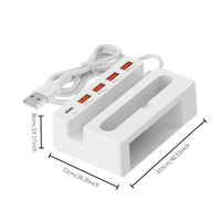 [65W Multi-Functional Charger] 65W Multi-Functional Charger | 1pc with 3 USB-A/1 USB-C Ports, Built-in Stand & Amplifier, USB Charging Station for Smartphones, Tablets, Smart Devices - Compact Power Strip, Modern Charging Hub - Buy online at  Vibe In Cart.