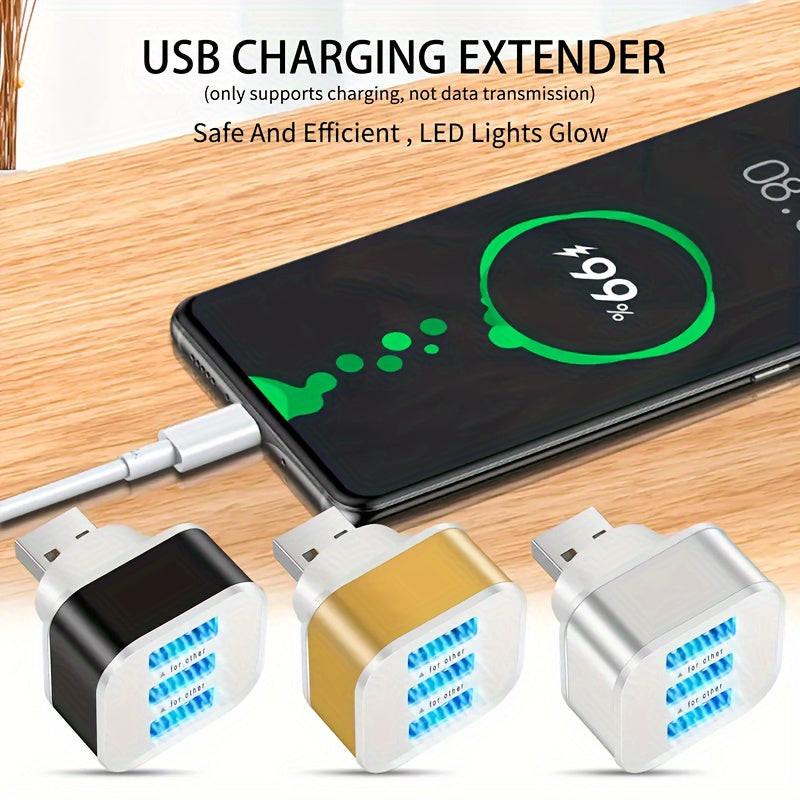 3-Port USB 2.0 Hub Splitter Adapter | Multi-Color Compact Charger Extender for Computers | Durable Plastic with Metallic Finish | Space-Saving Design | Ideal for Home & Office Use, USB Expansion Hub | Stylish Gadget Accessory - Buy online at  Vibe In Cart.