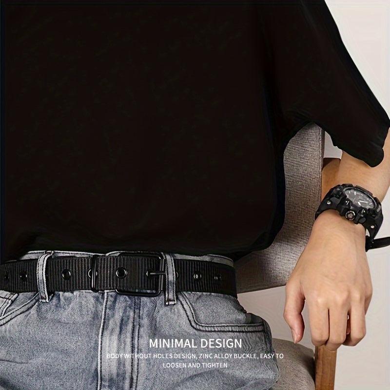 Breathable Nylon Fabric Belt, Youth Belt with Pin Buckle for Jeans, Regular Size Has 8 Holes, Belt Length 44.48 Inches,suitable for Men and Women. - Buy online at  Vibe In Cart.