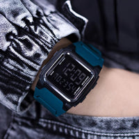 Stylish Square Large Screen Sports Electronic Watch, Night Light Wrist Watch, Suitable For Boys And Girls, Birthday Gift - Buy online at  Vibe In Cart.