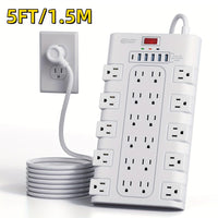 Surge Protector Power Strip with 22 AC Outlets and USB Ports